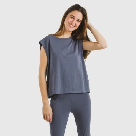 Camisola alças algodão lisa