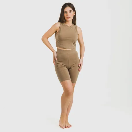 Top alças algodão desportivo liso