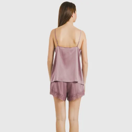 Pijama alças mulher Saten Friday liso