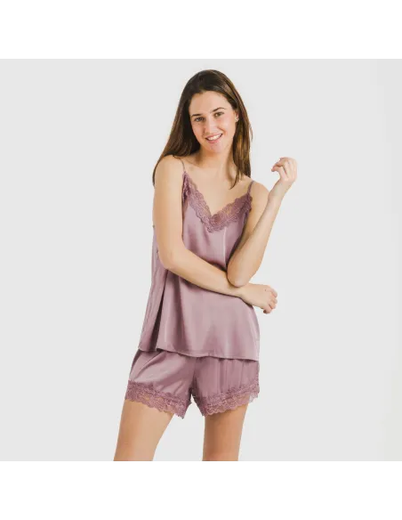 Pijama alças mulher Saten Friday liso Pijama alças mulher Saten Friday liso