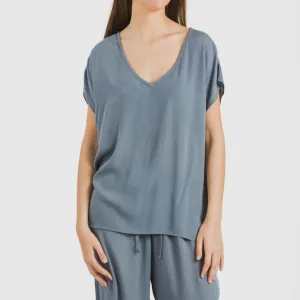 Camisola manga fluída viscosa bambula lisa