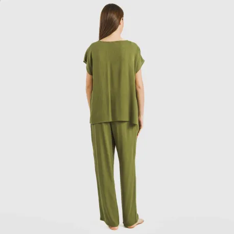 Camisola manga fluída viscosa bambula lisa