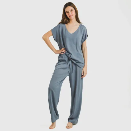 Calças viscosa bambula liso