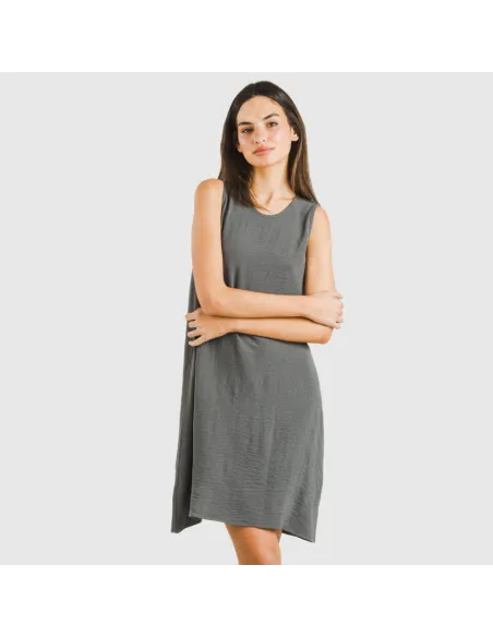 Vestido curto alças bambula liso Vestido curto alças bambula liso