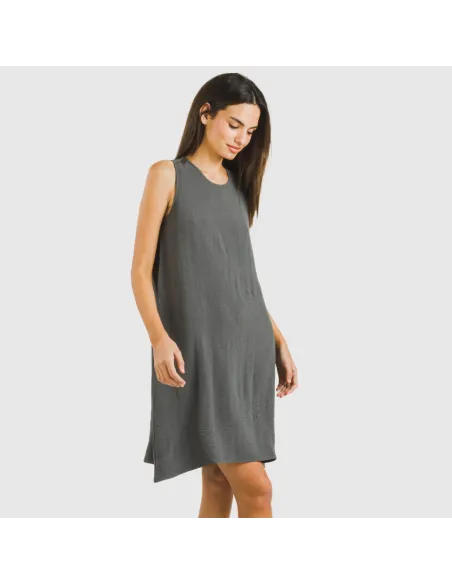 Vestido curto alças bambula liso Vestido curto alças bambula liso