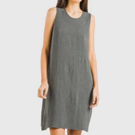 Vestido curto alças bambula liso