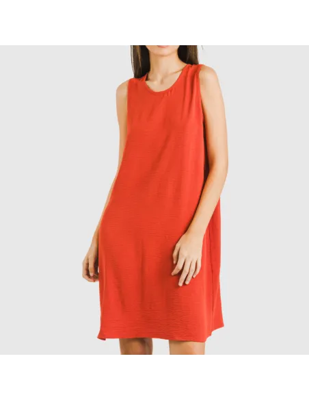 Vestido curto alças bambula liso Vestido curto alças bambula liso