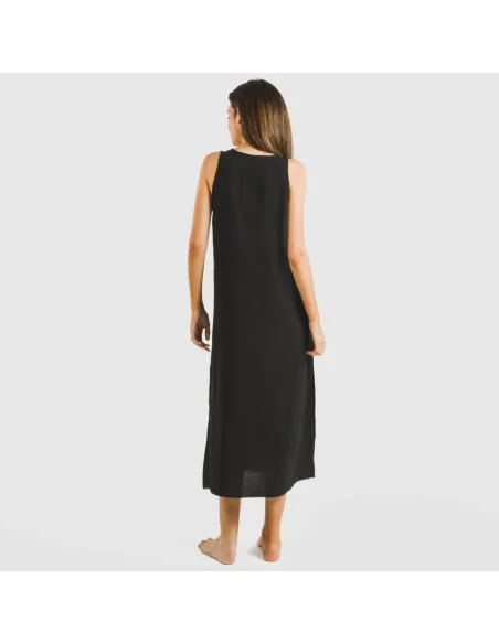 Vestido comprido alças bambula liso Vestido comprido alças bambula liso