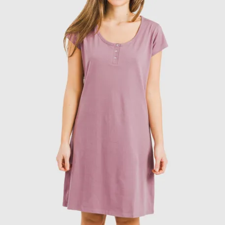 Vestido algodão liso