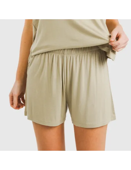 Pijama alças mulher viscosa liso