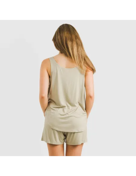 Pijama alças mulher viscosa liso