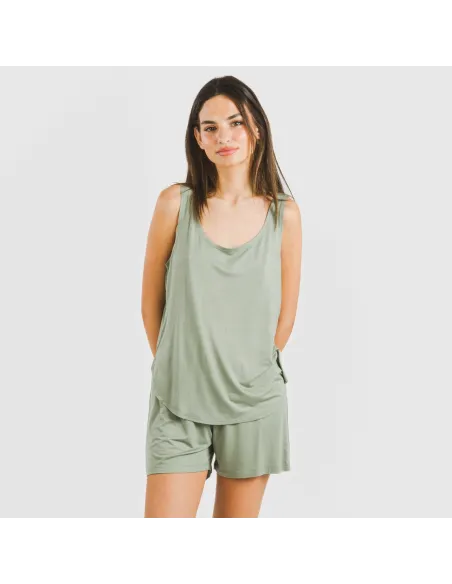 Pijama alças mulher viscosa liso Pijama alças mulher viscosa liso