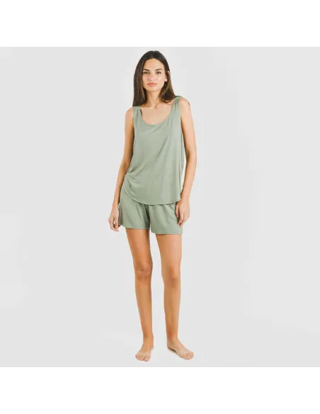Pijama alças mulher viscosa liso Pijama alças mulher viscosa liso