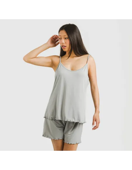 Pijama alças mulher soft liso