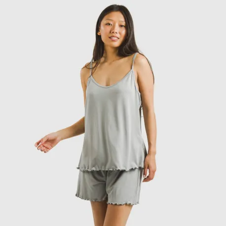 Pijama alças mulher soft liso