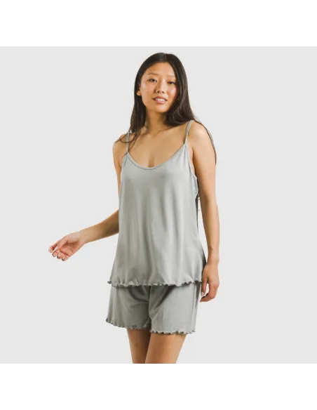 Pijama alças mulher soft liso