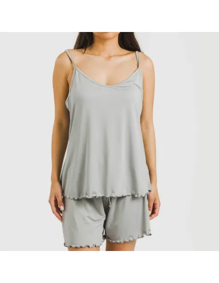 Pijama alças mulher soft liso