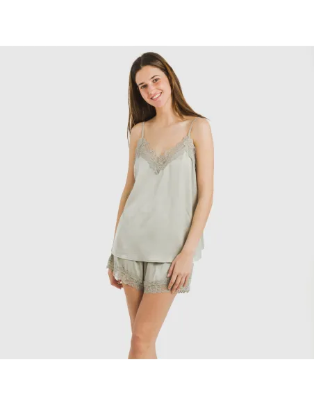 Pijama alças mulher Saten Friday liso Pijama alças mulher Saten Friday liso