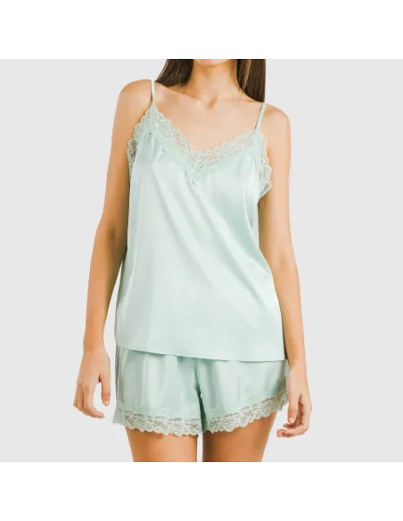 Pijama alças mulher Saten Friday liso