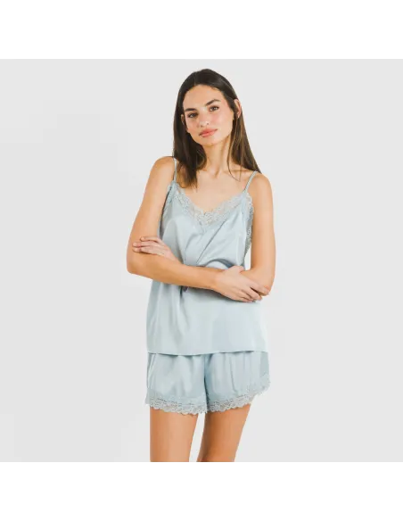 Pijama alças mulher Saten Friday liso Pijama alças mulher Saten Friday liso