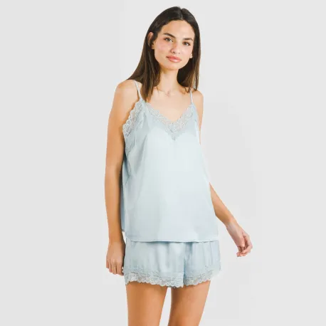 Pijama alças mulher Saten Friday liso