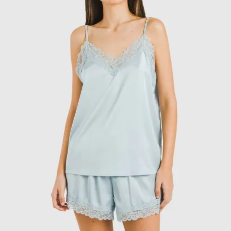 Pijama alças mulher Saten Friday liso