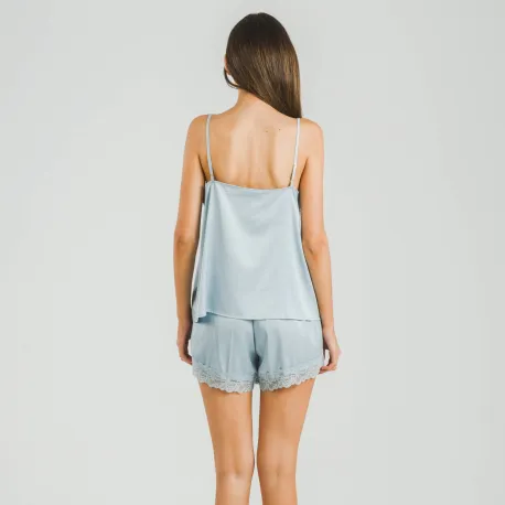 Pijama alças mulher Saten Friday liso