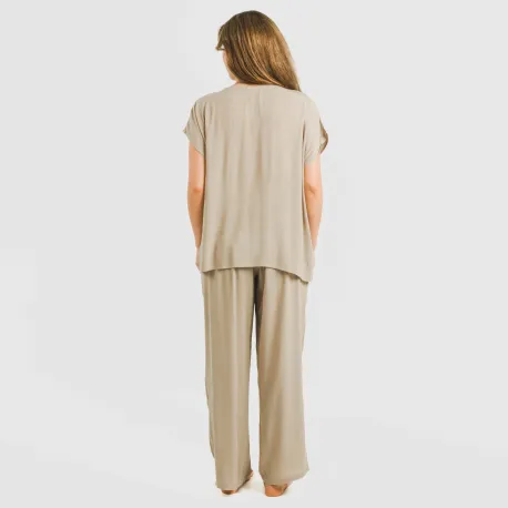 Camisola manga fluída viscosa bambula lisa