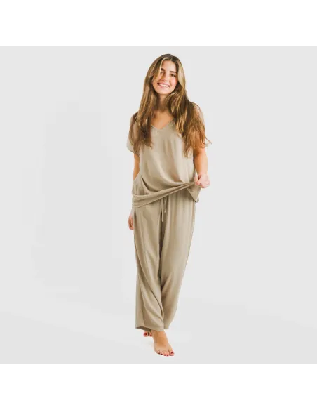 Calças viscosa bambula liso