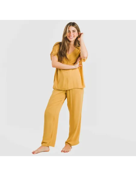 Calças viscosa bambula liso