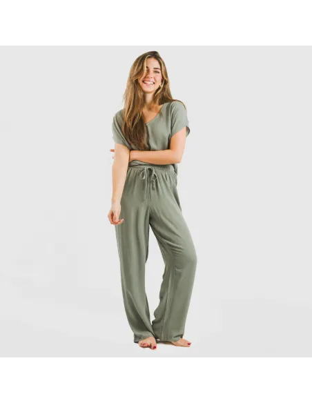 Calças viscosa bambula liso