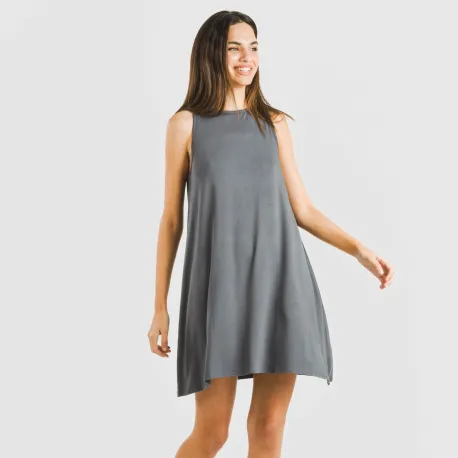 Vestido curto alças viscosa