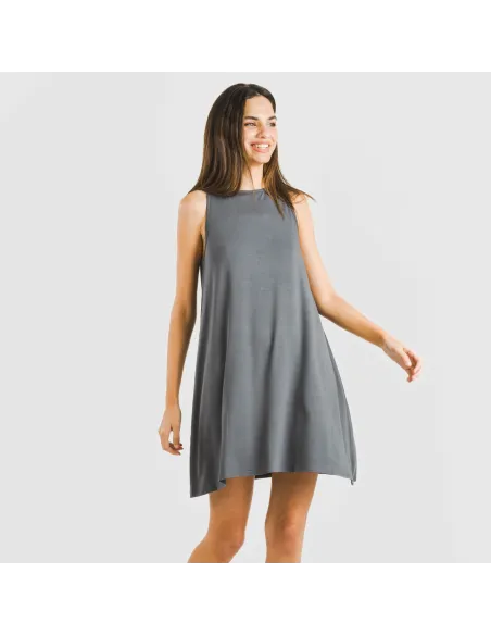 Vestido curto alças viscosa