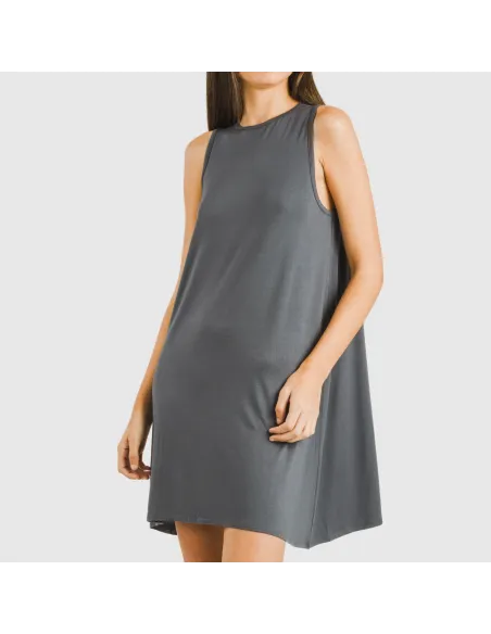 Vestido curto alças viscosa