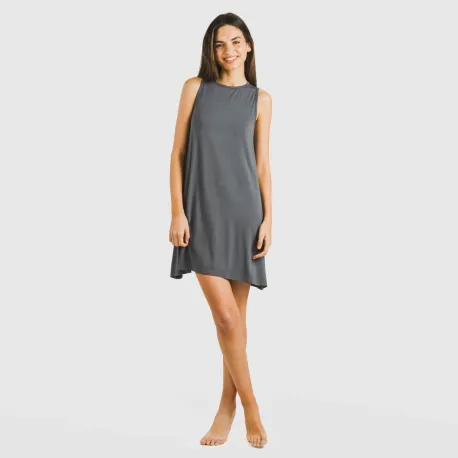 Vestido curto alças viscosa