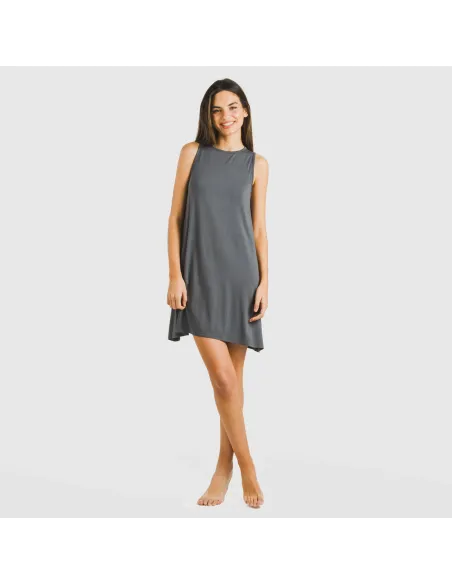 Vestido curto alças viscosa