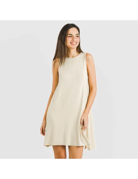 Vestido curto alças viscosa