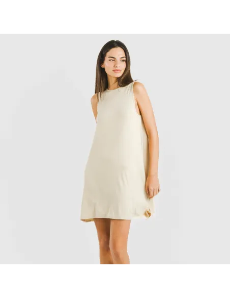 Vestido curto alças viscosa