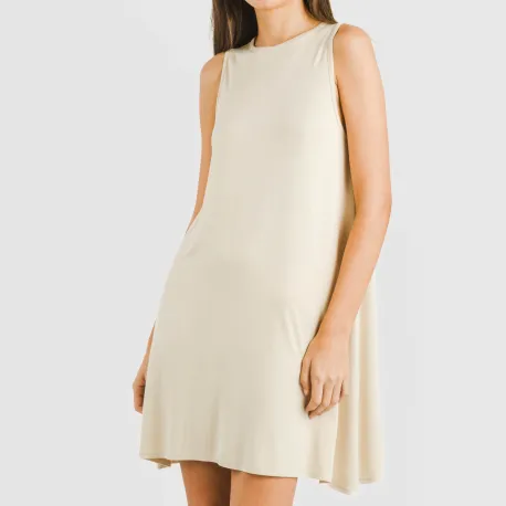 Vestido curto alças viscosa