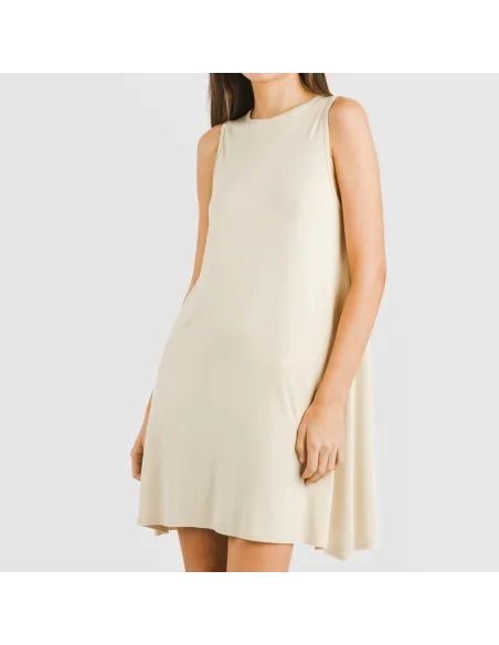 Vestido curto alças viscosa