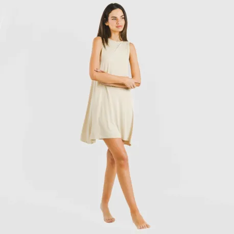 Vestido curto alças viscosa