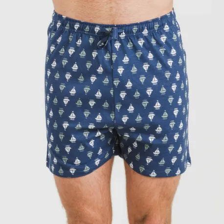 Pijama curto algodão homem Hawat cinza verdoso