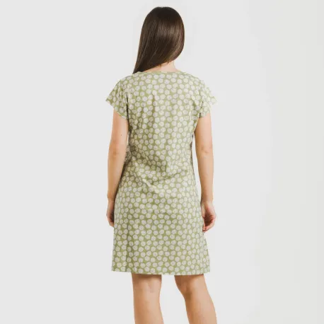 Vestido algodão Medusa verde caça