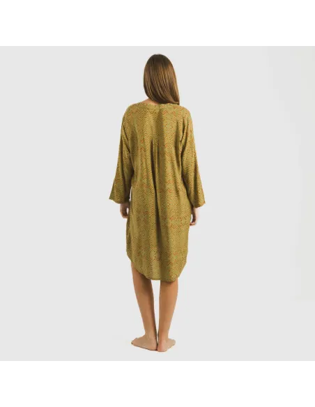 Túnica viscosa Silda verde caça Túnica viscosa Silda verde caça