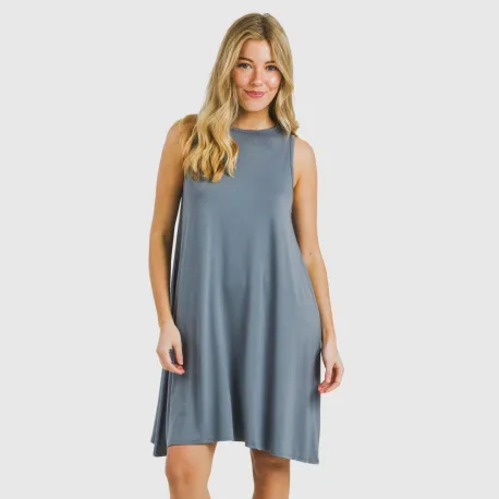 Vestido curto alças viscosa