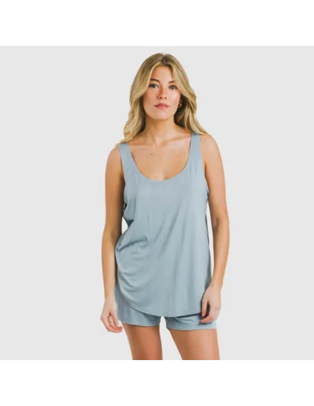 Pijama alças mulher viscosa liso Pijama alças mulher viscosa liso