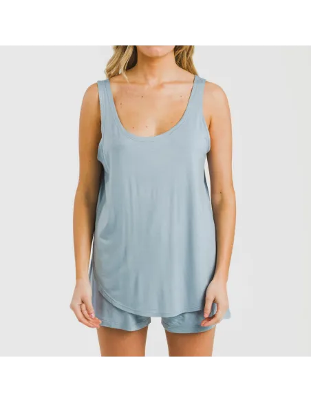 Pijama alças mulher viscosa liso Pijama alças mulher viscosa liso