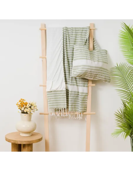 Pack Toalha Pareo + Bolsa Raya algodão Pack Toalha Pareo + Bolsa Raya algodão