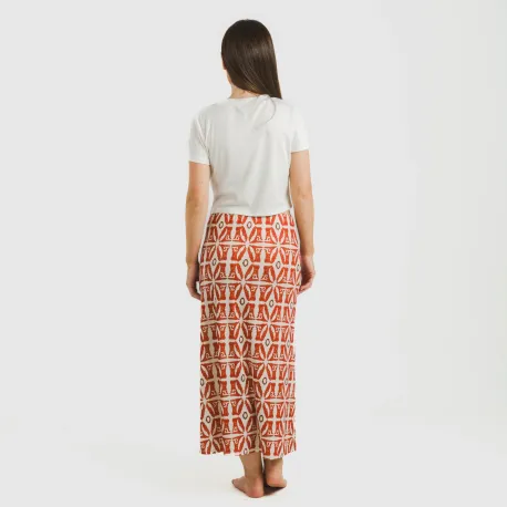 Saia midi soft Catania cor telha