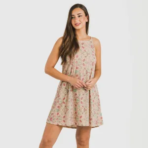 Vestido curto alças crepe Jessica